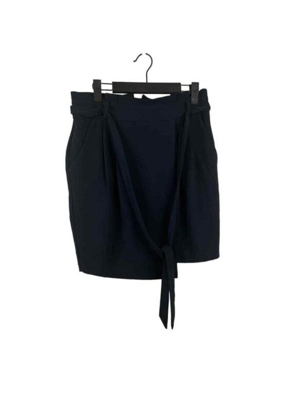 Harper Womens Navy Blue Asymmetrical Skirt With Tie Waist - Size M